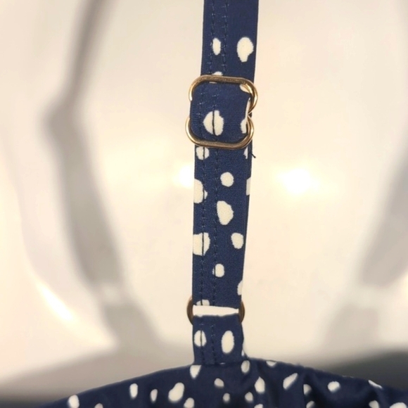 Kona Sol Women's Ruffle Full Coverage One Piece Swimsuit Polka Dots Size 16 NTG - Picture 12 of 16